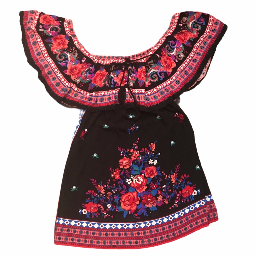 Flying Tomato Black Floral Midi Dress